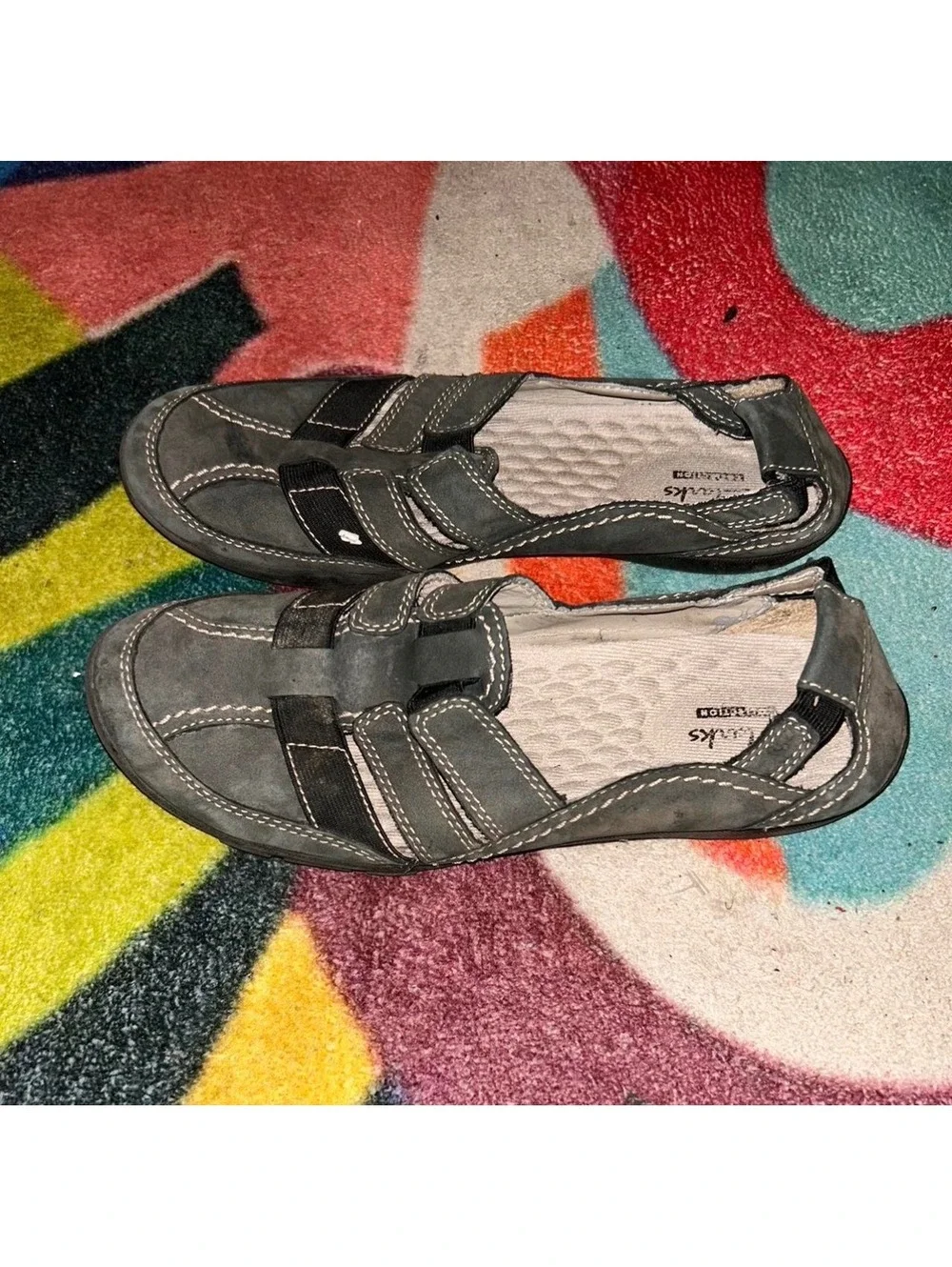 Clarks Men's Casual Leather Moccasins Slip-On Shoes Size 9